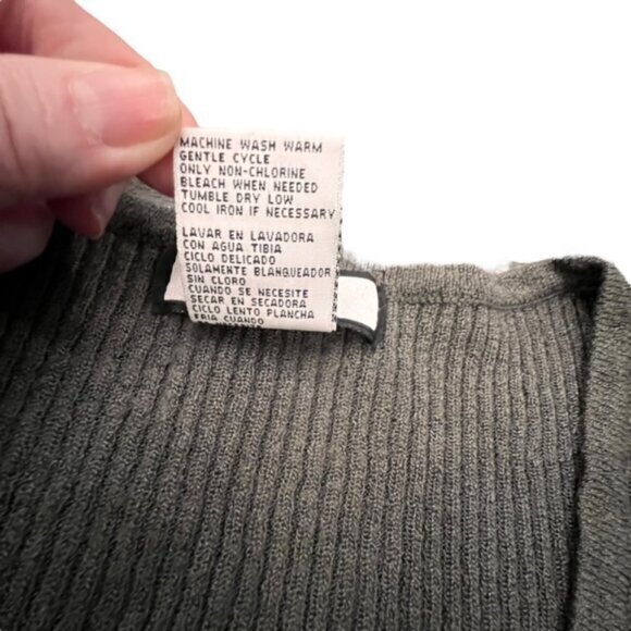 Bice Cardigan Sweater Women's Size Large Dark Grey Business Casual Fitted Button - Picture 8 of 11